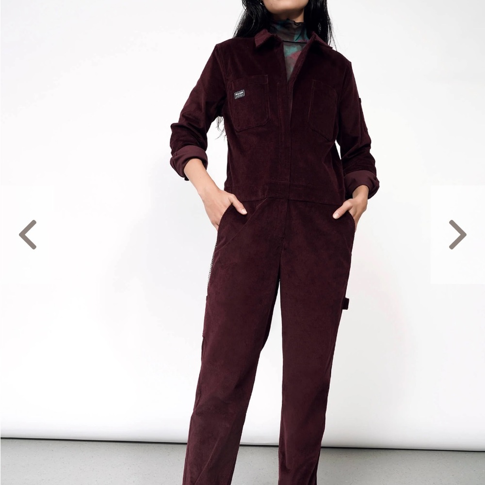 Women's Burgundy Jumpsuit